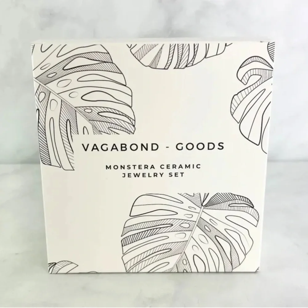 Vagabond Monstera Leaf Trays - Pink, White, Green - Picture 2 of 2